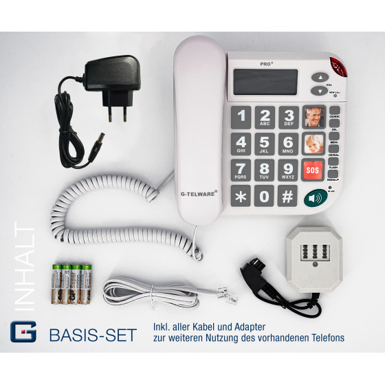 PRO+(G-TELWARE®)(primicia mundial) Silencio SOS tecnología teléfono senior Llamada de emergencia 2025s/ SOSParam.einstellb.