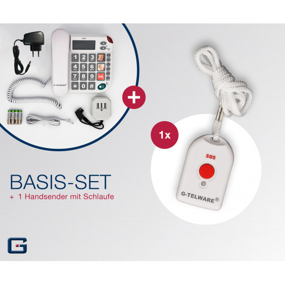 PRO+(G-TELWARE®)(prima mondiale) Silenzio SOS tecnologia telefono senior Chiamata di emergenza 2025s/ SOSParam.einstellb.