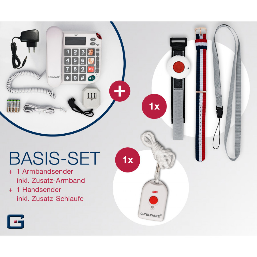 PRO+(G-TELWARE®)(world first) Silence SOS technology senior phone Emergency call 2025s/ SOSParam.einstellb.