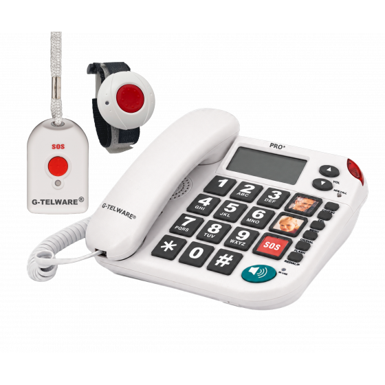 PRO+(G-TELWARE®)(впервые в мире) Тишина SOS технологии старший телефон экстренного вызова 2025s/ SOSParam.einstellb.