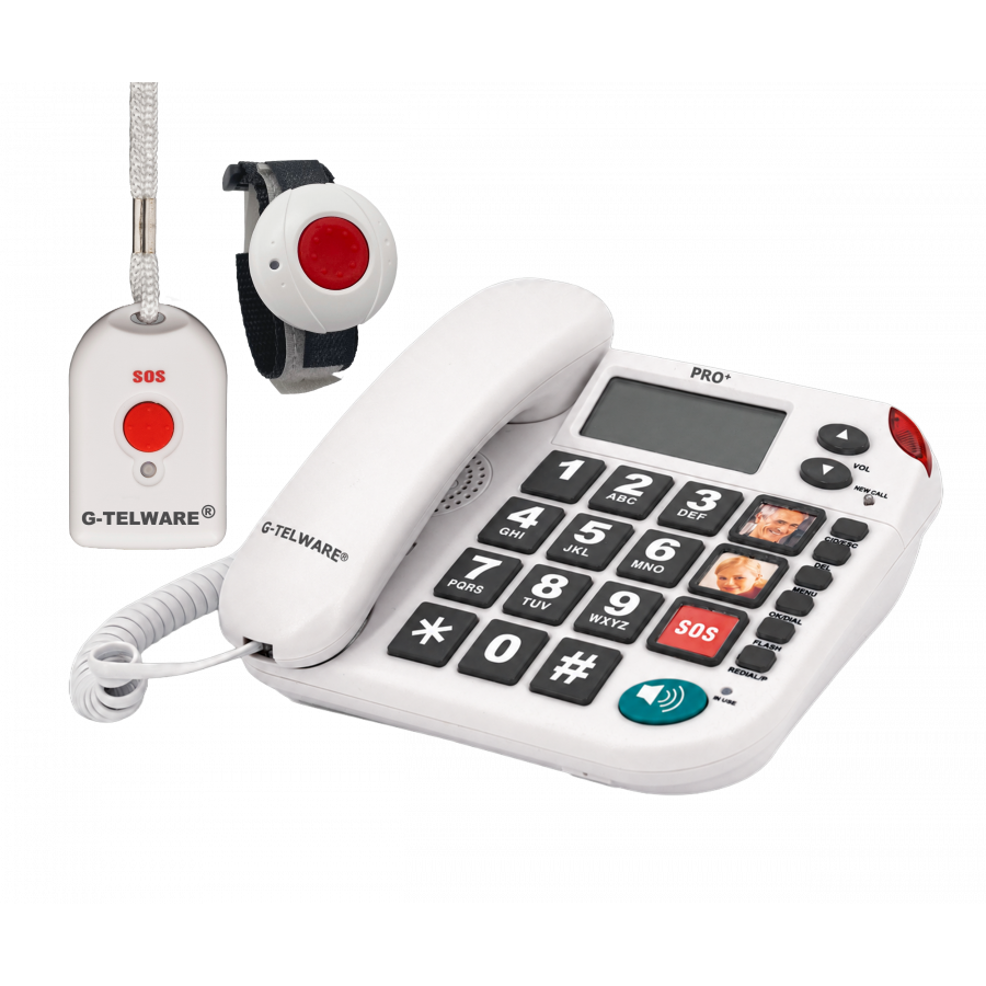 PRO+(G-TELWARE®)(впервые в мире) Тишина SOS технологии старший телефон экстренного вызова 2025s/ SOSParam.einstellb.