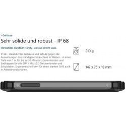 ¡²-DUAL SIM 4G/Android/Strong -Outdoor- Teléfono móvil resistente de G-TELWARE®! (Gris)