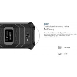 ¡²-DUAL SIM 4G/Android/Strong -Outdoor- Teléfono móvil resistente de G-TELWARE®! (Gris)