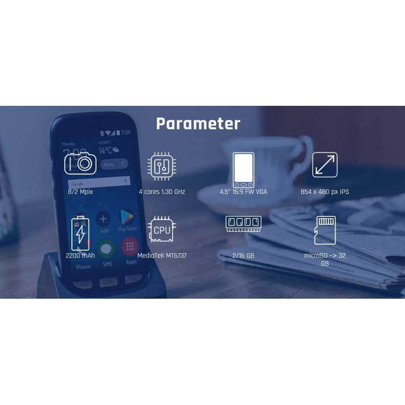 ONETOUCH SOS Harmony CAMÉRA SMARTPHONE/ANDROID/8MP/2MP