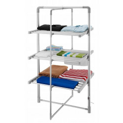 Stendibiancheria elettrico 300W, torre asciugatrice pieghevole, 3 livelli, funzione asciugatrice, salvaspazio