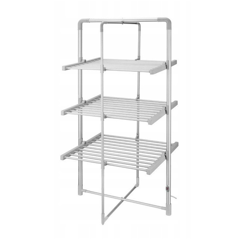 Séchoir à linge électrique 300W, Tour de séchage pliable, 3 niveaux, fonction de séchage, gain de place