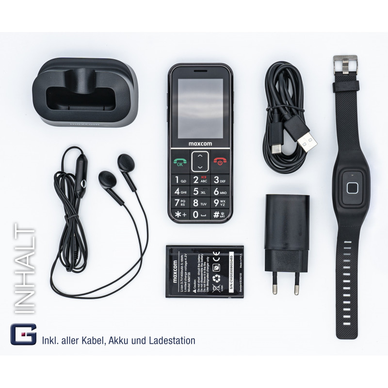 SENIOR HANDY GPS (Firmware 2021!)Pulsera de llamada de emergencia Accionada por teléfono móvil G-TELWARE®, con BANDA DE RADIO, M