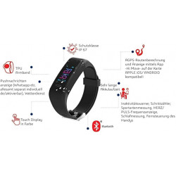 FITGO SMARTBAND FW13 Nitro Sport SMARTBAND CON AGPS da G-TELWARE® in TEDESCO 2 anni di GARANZIA!