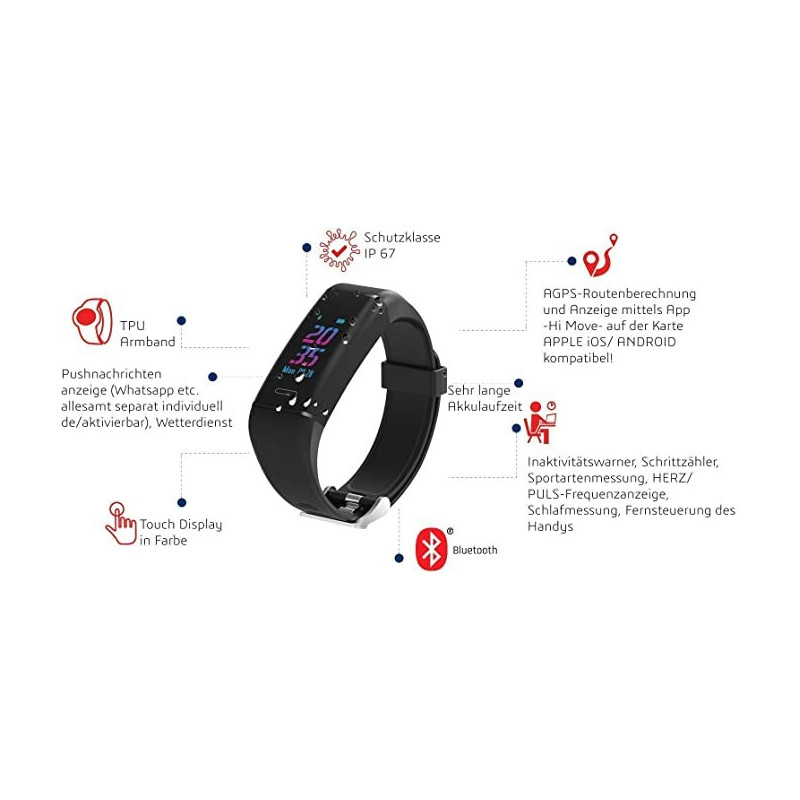 FITGO SMARTBAND FW13 Nitro Sport SMARTBAND с AGPS G-TELWARE® в GERMAN 2 года GARANTIE! FITGO SMARTBAND FW13 Nitro Sport SMARTBAND с AGPS G-TELWARE® в GERMAN 2 года GARANTIE!