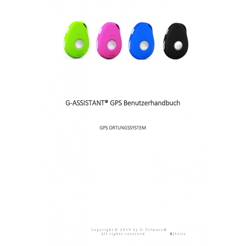 G-ASSISTANTmanuale del localizzatore GPS SOS G-ASSISTANTmanuale del localizzatore GPS SOS