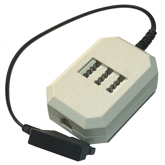 G-TELWARE® (Slim Version) Analog-Adapter/Splitter TAE F-Western-Stecker auf TAE Buchse NFF N-NFF und RJ11, 0,2 Meter (F-NFF, 0,2