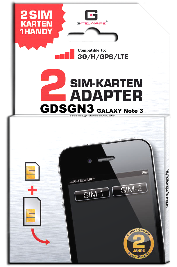 Dual SIM Adapter kompatibel für Samsung Galaxy® - 第 3/21 張圖片