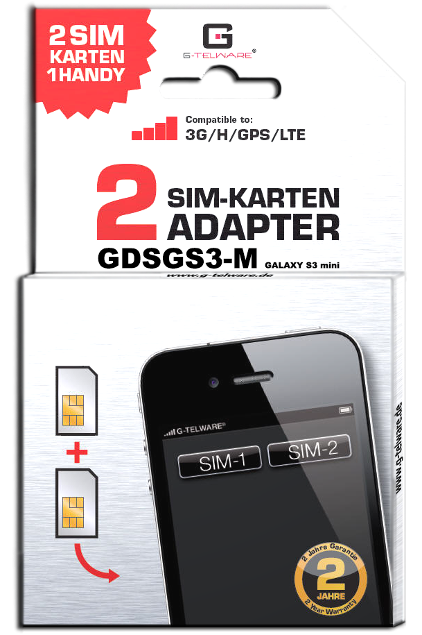 Dual SIM Adapter kompatibel für Samsung Galaxy® - 第 8/21 張圖片