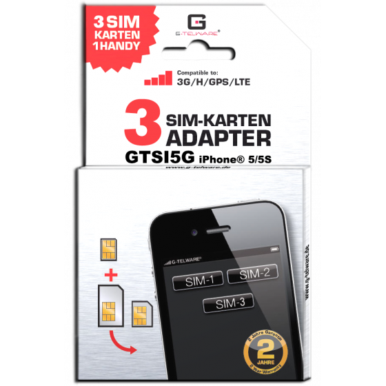 Adaptador triple SIM iPhone® GTSI5G
