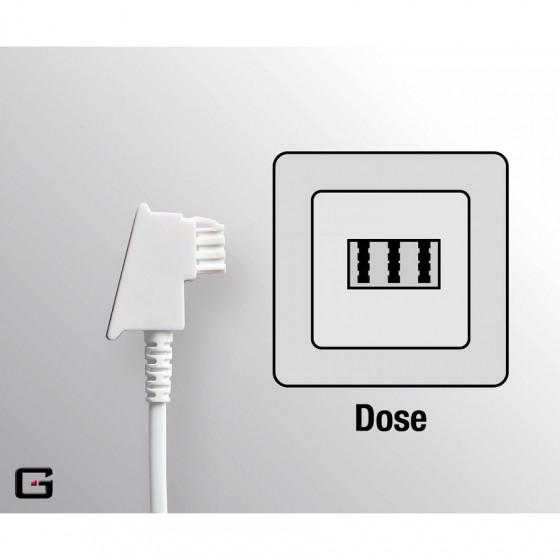 G-TELWARE® Router cable TAE-F to RJ45 (8P2C) connection cable Compatible
