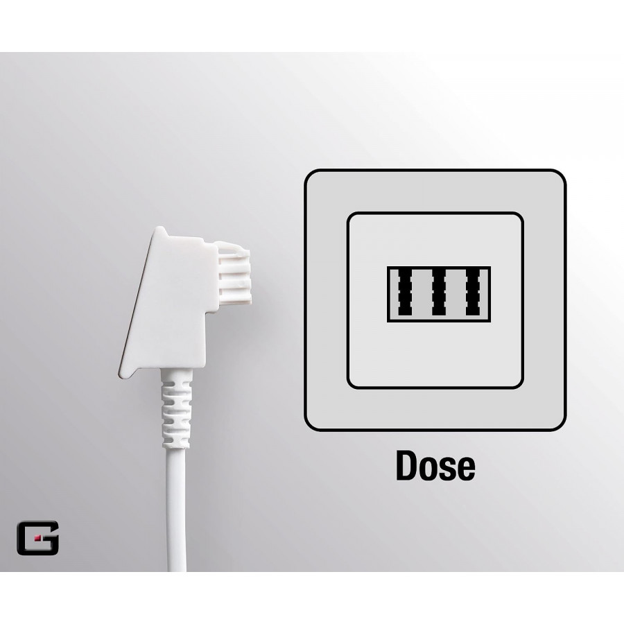 G-TELWARE® Router cable TAE-F to RJ45 (8P2C) connection cable Compatible