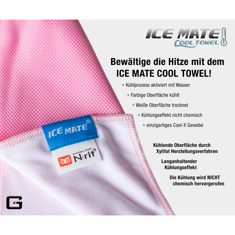 N-rit ICE Asciugamano fresco [Hochentwickelter Kühleffekt] - Grande asciugamano fresco per atleti, sport, fitness, lavoro