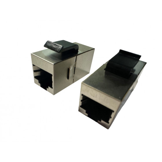 G-TELWARE® Pack Acoplador Modular Inline Apantallado Cat6 con Cierre Keystone, Acoplador Modular RJ45 para Conexión a Panel, Cat